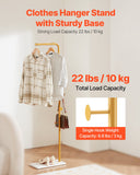 Coat Racks: VEVOR Coat Rack, Freestanding Coats Rack Stand with Quartz Stone Base & 3 Round Hooks, Free Standing Hall Coat Tree for Entryway, Bedroom, Living Room, Stylish Clothes Hanger Stand for Coats, Hat, Bag