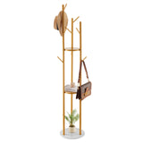 Clothing & Wardrobe Storage: VEVOR Coat Rack, Freestanding Coat Rack Stand with Quartz Stone Base & 9 Hooks, Free Standing Hall Coat Tree for Entryway, Bedroom, Office, Living Room, Modern Clothes Hanger for Coat, Hat, Scarf, Bag