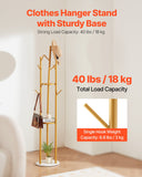Clothing & Wardrobe Storage: VEVOR Coat Rack, Freestanding Coat Rack Stand with Quartz Stone Base & 9 Hooks, Free Standing Hall Coat Tree for Entryway, Bedroom, Office, Living Room, Modern Clothes Hanger for Coat, Hat, Scarf, Bag