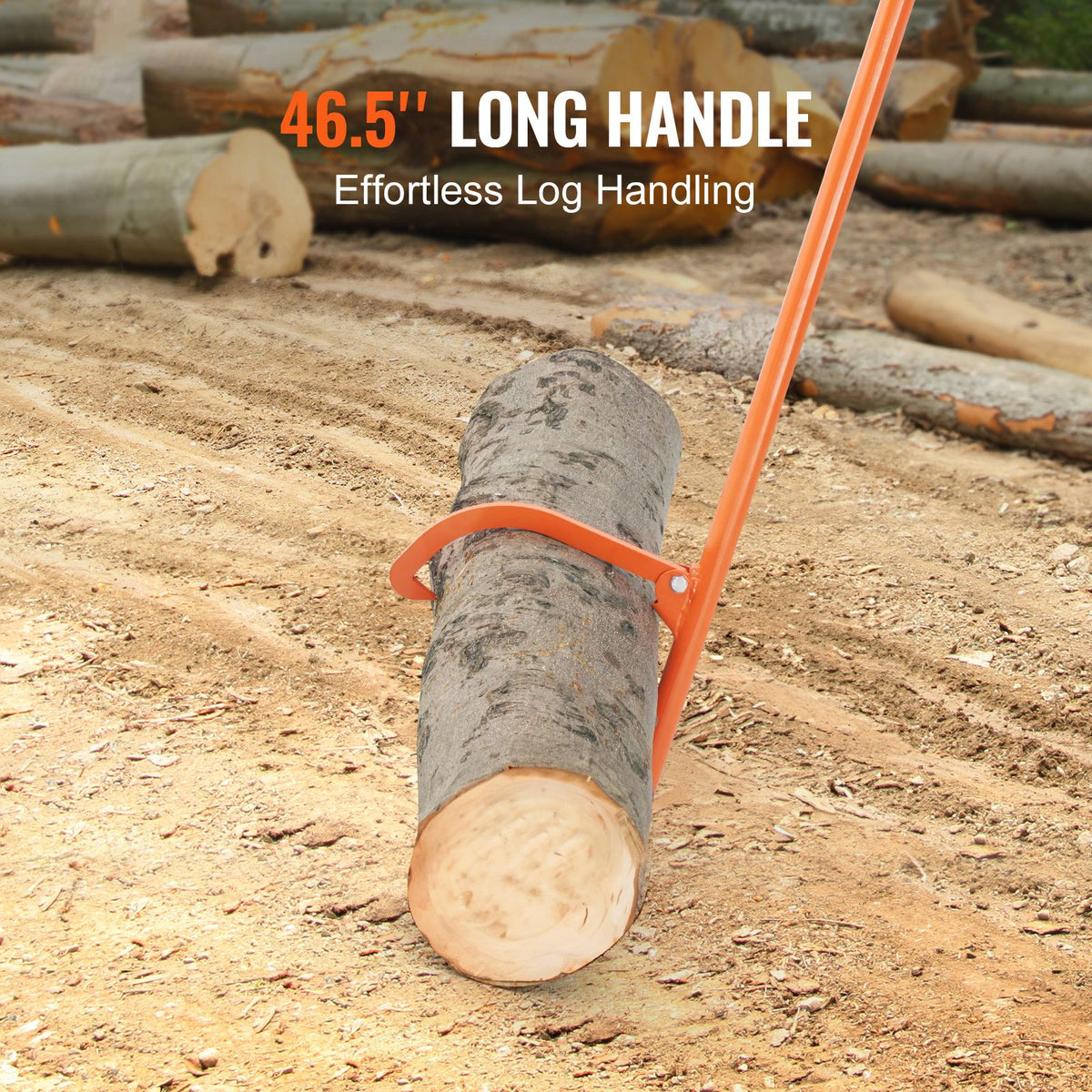 Cant Hook Tool, 46.5 in, Heavy Duty Steel Log Roller, Log Lifter Timber Jack 32" Dia Logs, Forestry Logging Tools, Dual Function Log Handler for Rolling and Clamping Logs