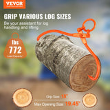 Mobility & Accessibility: VEVOR Log Skidding Tongs, 18 inch 2 Claw Log Lifting Tongs, Heavy Duty Steel Lumber Skidding Tongs, 772 lbs/350 kg Loading Capacity, Log Lifting, Handling, Dragging & Carrying Tool