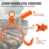 Mobility & Accessibility: VEVOR Log Skidding Tongs, 18 inch 2 Claw Log Lifting Tongs, Heavy Duty Steel Lumber Skidding Tongs, 772 lbs/350 kg Loading Capacity, Log Lifting, Handling, Dragging & Carrying Tool