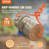 Mobility & Accessibility: VEVOR Log Skidding Tongs, 45.7cm 2 Claw Log Lifting Tongs, Heavy Duty Rotating Steel Lumber Skidding Tongs, 350 kg Loading Capacity, Log Lifting, Handling, Dragging & Carrying Tool