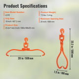 Mobility & Accessibility: VEVOR Log Skidding Tongs, 45.7cm 2 Claw Log Lifting Tongs, Heavy Duty Rotating Steel Lumber Skidding Tongs, 350 kg Loading Capacity, Log Lifting, Handling, Dragging & Carrying Tool