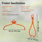 Mobility & Accessibility: VEVOR Log Skidding Tongs, 81.3cm 2 Claw Log Lifting Tongs, Heavy Duty Steel Lumber Skidding Tongs, 700 kg Loading Capacity, Log Lifting, Handling, Dragging & Carrying Tool