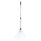 Gardening Accessories: VEVOR Leaf Rake, 15 Metal Tines, Adjustable Garden Rake for Lawns with 19-57 cm Wide Head and 81.3-160 cm Long Handle, Heavy Duty Stainless Steel Small Leaves Tool for Gardening Camping Yard Grass