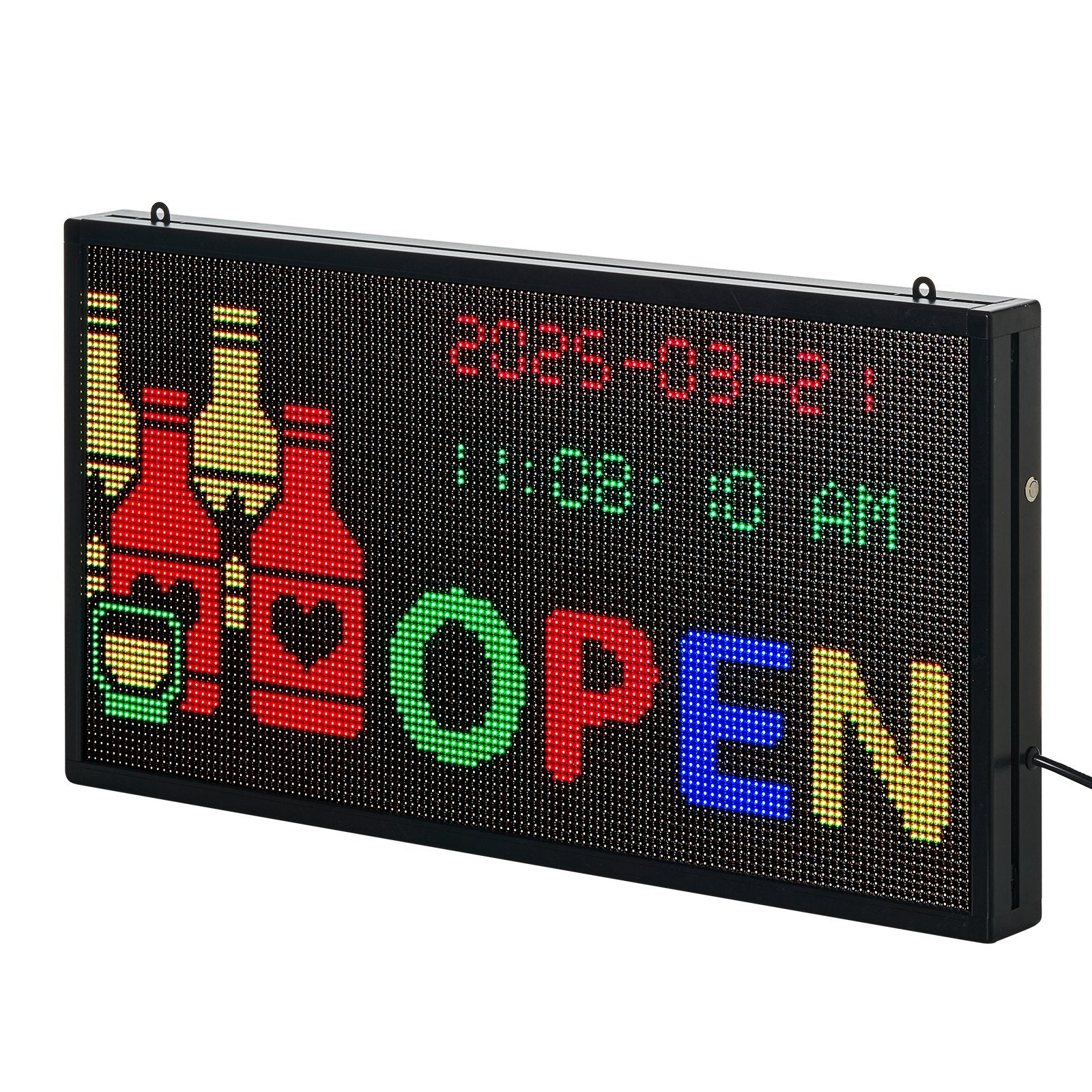 Computer Monitors & Accessories: VEVOR 27x14in Programmable LED Sign Digital Scrolling Display Board P5 Fullcolor