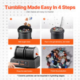 Hand Tools: Rock Tumbler Machine 8 lbs Rock Polishing Kit 9 Speed 9-Day Timer Dual Barrels