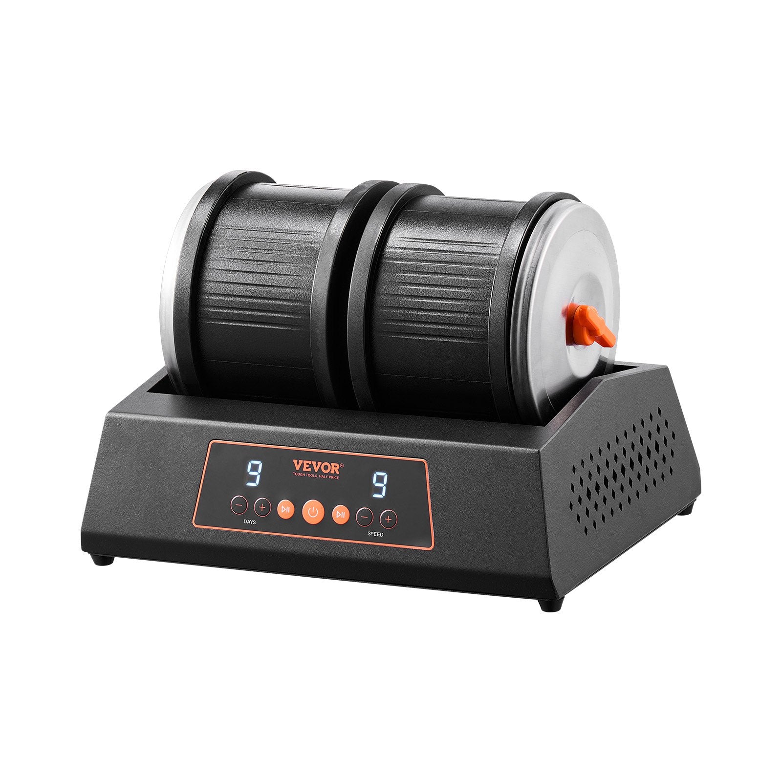 Hand Tools: Rock Tumbler Machine 8 lbs Rock Polishing Kit 9 Speed 9-Day Timer Dual Barrels