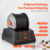 Speciality Appliances: VEVOR Rock Tumbler Machine 4 lbs Rock Polishing Kit 9 Speed 9-Day Timer Steel