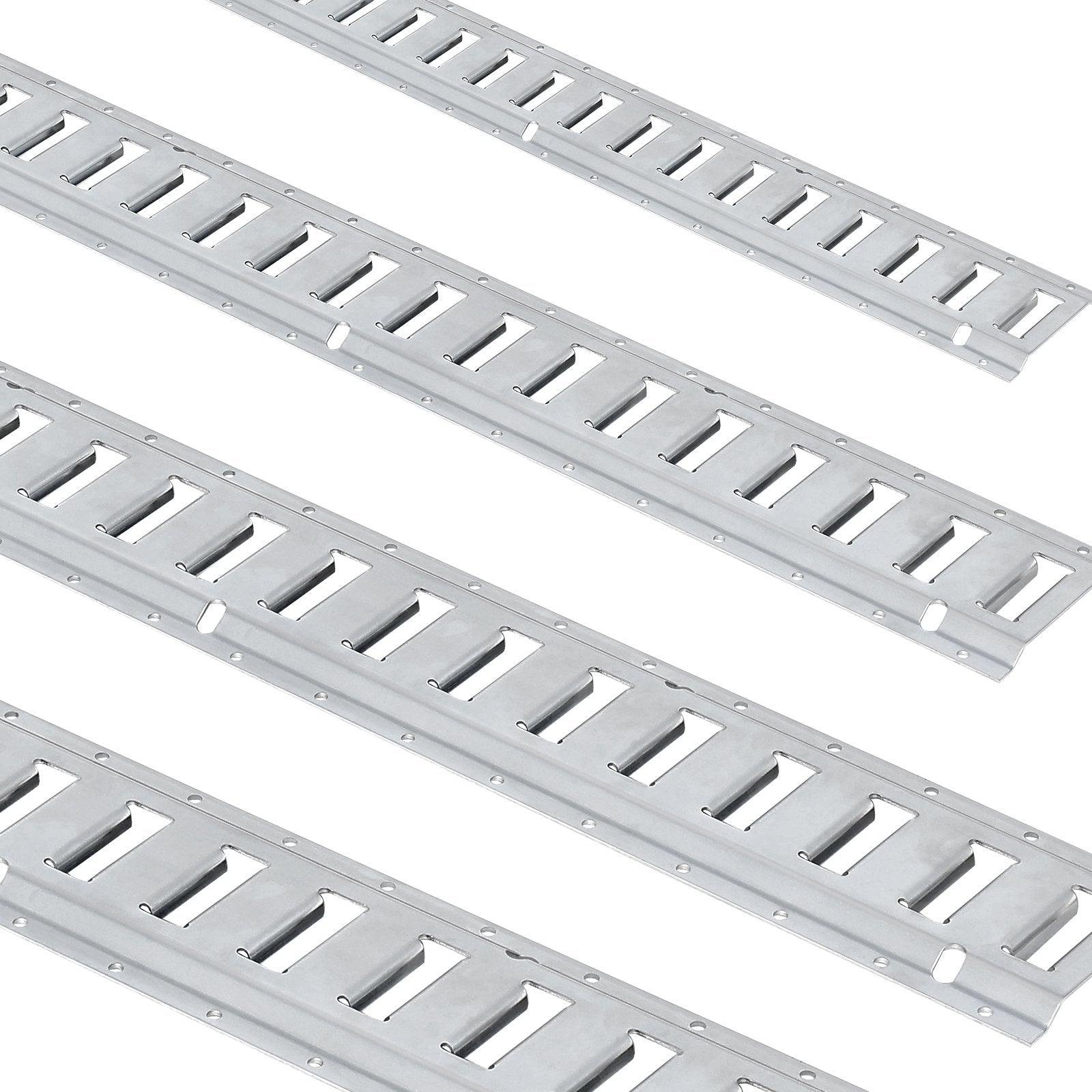 Cross Bar: VEVOR E Track Tie-Down Rail Kit, 24PCS 1524 mm E-Tracks Set Includes 8 Steel Rails & 8 O-Rings & 8 Tie-Offs with D-Ring, Versatile Trailer Securing Accessories for Cargo Motorcycles Bikes, 816 kg Load