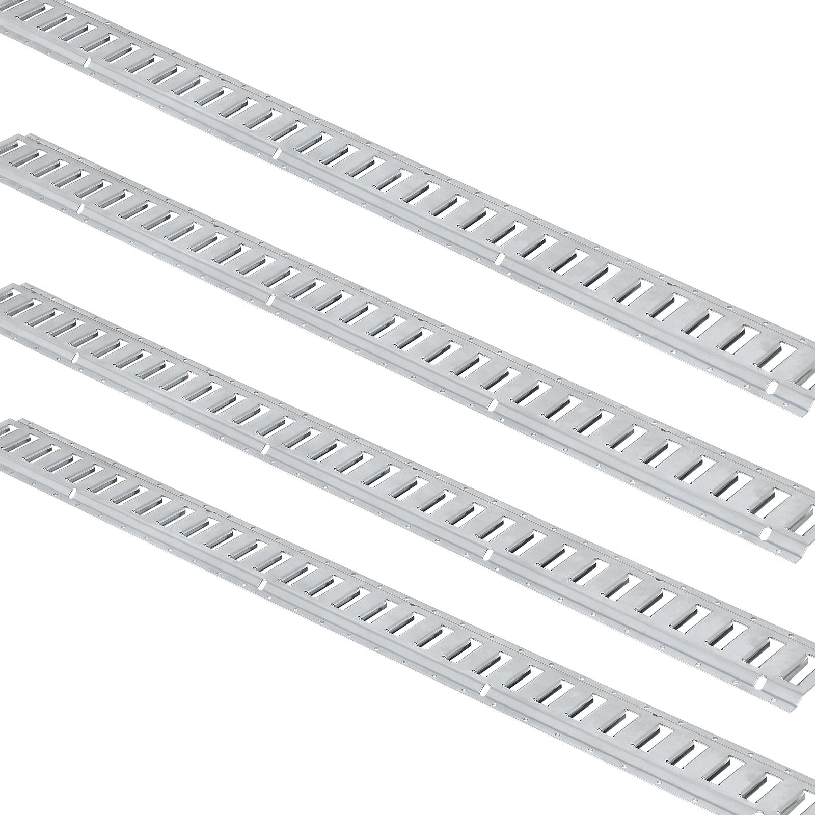 Cross Bar: VEVOR E Track Tie-Down Rail Kit, 24PCS 1524 mm E-Tracks Set Includes 8 Steel Rails & 8 O-Rings & 8 Tie-Offs with D-Ring, Versatile Trailer Securing Accessories for Cargo Motorcycles Bikes, 816 kg Load