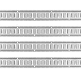 Cross Bar: VEVOR E Track Tie-Down Rail Kit, 24PCS 1524 mm E-Tracks Set Includes 8 Steel Rails & 8 O-Rings & 8 Tie-Offs with D-Ring, Versatile Trailer Securing Accessories for Cargo Motorcycles Bikes, 816 kg Load