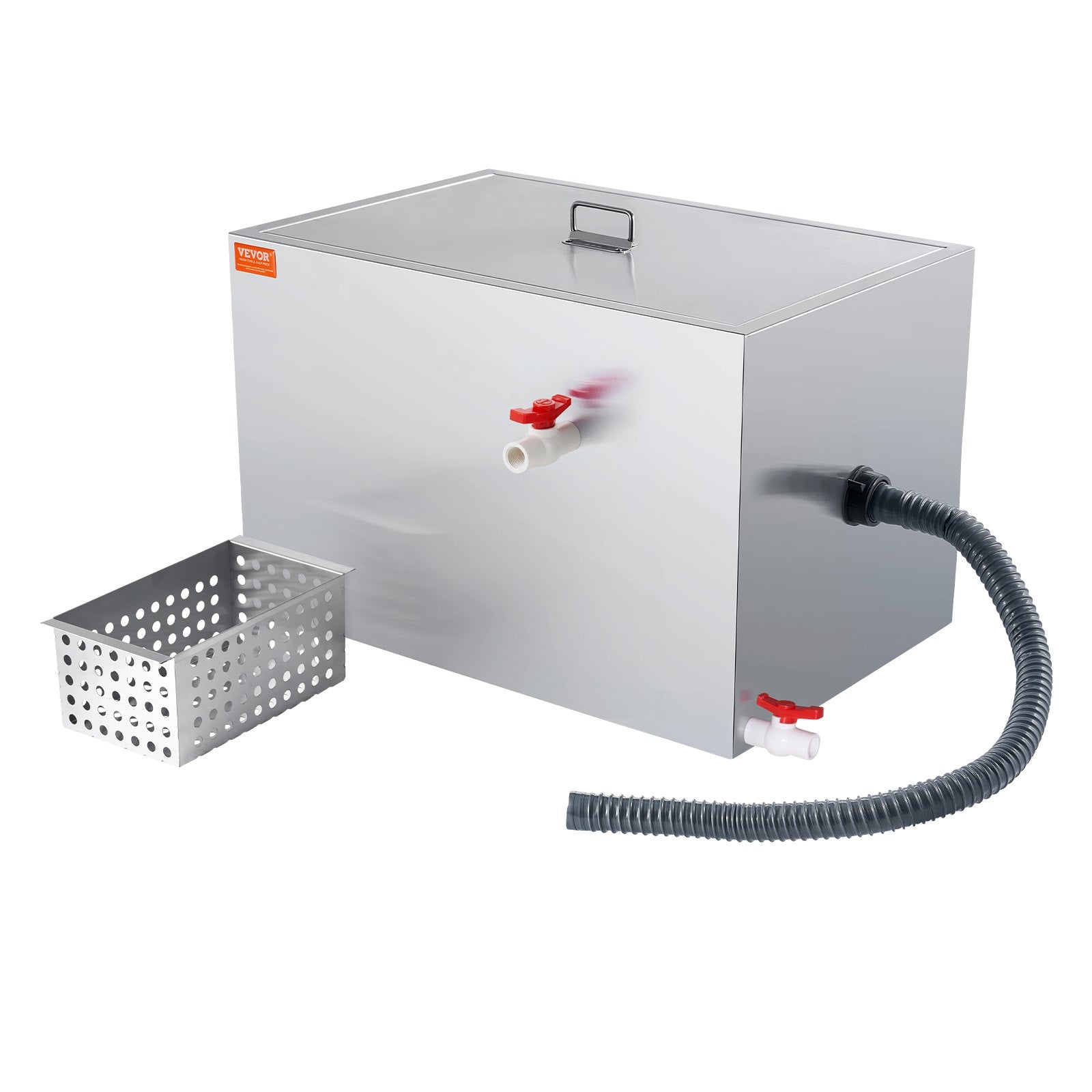 Farm Equipment: VEVOR Commercial Grease Trap, 40 LBS Grease Interceptor, Side Inlet Interceptor, Under Sink Stainless Steel Grease Trap, 10 GPM Waste Water Oil-water Separator, for Restaurant Canteen Home Kitchen