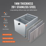 Farm Equipment: VEVOR Commercial Grease Trap, 40 LBS Grease Interceptor, Side Inlet Interceptor, Under Sink Stainless Steel Grease Trap, 10 GPM Waste Water Oil-water Separator, for Restaurant Canteen Home Kitchen