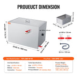 Farm Equipment: VEVOR Commercial Grease Trap, 40 LBS Grease Interceptor, Side Inlet Interceptor, Under Sink Stainless Steel Grease Trap, 10 GPM Waste Water Oil-water Separator, for Restaurant Canteen Home Kitchen