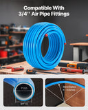 Air Compressors: VEVOR Air Compressor Line Kit, 100FT x 3/4", HDPE-Aluminum Compressed Air Piping System, Leak-Proof, Pressure-Resistant & Easy-to-Install, Compressed Air Line Tubing Kit for Garages Workshops, Blue