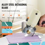 Chainsaws: VEVOR Fabric Cutter, 250W Electric Rotary Fabric Cutting Machine, 1.1" Cutting Thickness, Octagonal Knife, with Replacement Blade and Sharpening Stones, for Multi-Layer Cloth Fabric Leather