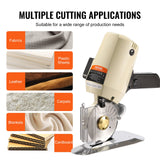 Chainsaws: VEVOR Fabric Cutter, 250W Electric Rotary Fabric Cutting Machine, 1.1" Cutting Thickness, Octagonal Knife, with Replacement Blade and Sharpening Stones, for Multi-Layer Cloth Fabric Leather