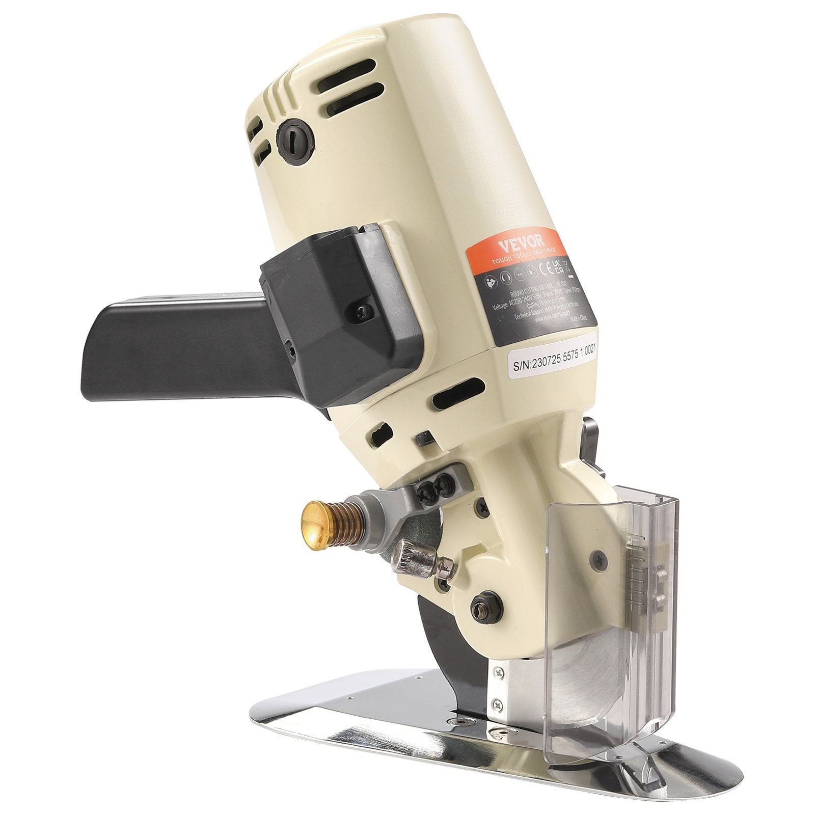 Chainsaws: VEVOR Fabric Cutter, 250W Electric Rotary Fabric Cutting Machine, 1.1" Cutting Thickness, Octagonal Knife, with Replacement Blade and Sharpening Stones, for Multi-Layer Cloth Fabric Leather