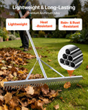 Lawn Rollers: VEVOR Landscape Rake, 914 mm Wide Head 3380 mm Handle, Large Heavy Duty Aluminum Landscaping Leaf Rake Tool, Asphalt Level for Loosening Soil, Garden & Yard, Pond Gravel & Beach Lawn Care, 15.8m Rope