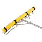 Lawn Rollers: VEVOR Landscape Rake, 914 mm Wide Head 3380 mm Handle, Large Heavy Duty Aluminum Landscaping Leaf Rake Tool, Asphalt Level for Loosening Soil, Garden & Yard, Pond Gravel & Beach Lawn Care, 15.8m Rope