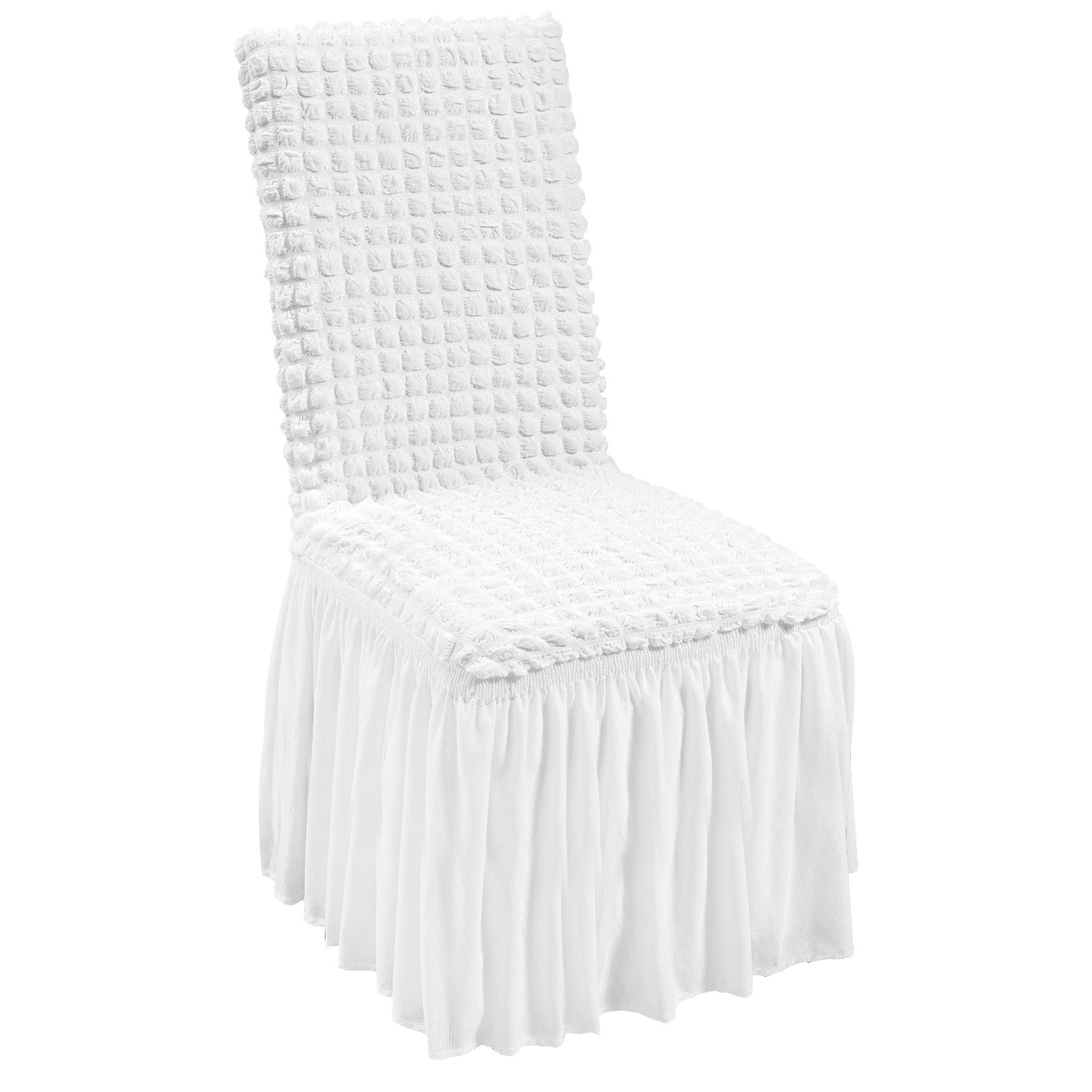Women's Uggs & Slippers: VEVOR Stretch Spandex Folding Chair Covers, Universal Fitted Chair Cover with Skirt, Removable Washable Protective Slipcovers, for Wedding, Holiday, Banquet, Party, Celebration, Dining (4 PCS White)