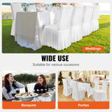 Women's Uggs & Slippers: VEVOR Stretch Spandex Folding Chair Covers, Universal Fitted Chair Cover with Skirt, Removable Washable Protective Slipcovers, for Wedding, Holiday, Banquet, Party, Celebration, Dining (4 PCS White)