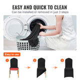 Wedding Favours: VEVOR Stretch Spandex Folding Chair Covers, Universal Fitted Chair Cover, Removable Washable Protective Slipcovers, for Wedding, Holiday, Banquet, Party, Celebration, Dining (30PCS Black)