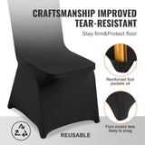 Wedding Favours: VEVOR Stretch Spandex Folding Chair Covers, Universal Fitted Chair Cover, Removable Washable Protective Slipcovers, for Wedding, Holiday, Banquet, Party, Celebration, Dining (30PCS Black)