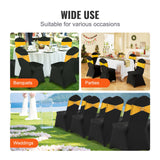 Wedding Favours: VEVOR Stretch Spandex Folding Chair Covers, Universal Fitted Chair Cover, Removable Washable Protective Slipcovers, for Wedding, Holiday, Banquet, Party, Celebration, Dining (30PCS Black)