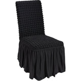 Wedding Favours: VEVOR Stretch Spandex Folding Chair Covers, Universal Fitted Chair Cover with Skirt, Removable Washable Protective Slipcovers, for Wedding, Holiday, Banquet, Party, Celebration, Dining (4 PCS Black)