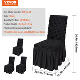 Wedding Favours: VEVOR Stretch Spandex Folding Chair Covers, Universal Fitted Chair Cover with Skirt, Removable Washable Protective Slipcovers, for Wedding, Holiday, Banquet, Party, Celebration, Dining (4 PCS Black)
