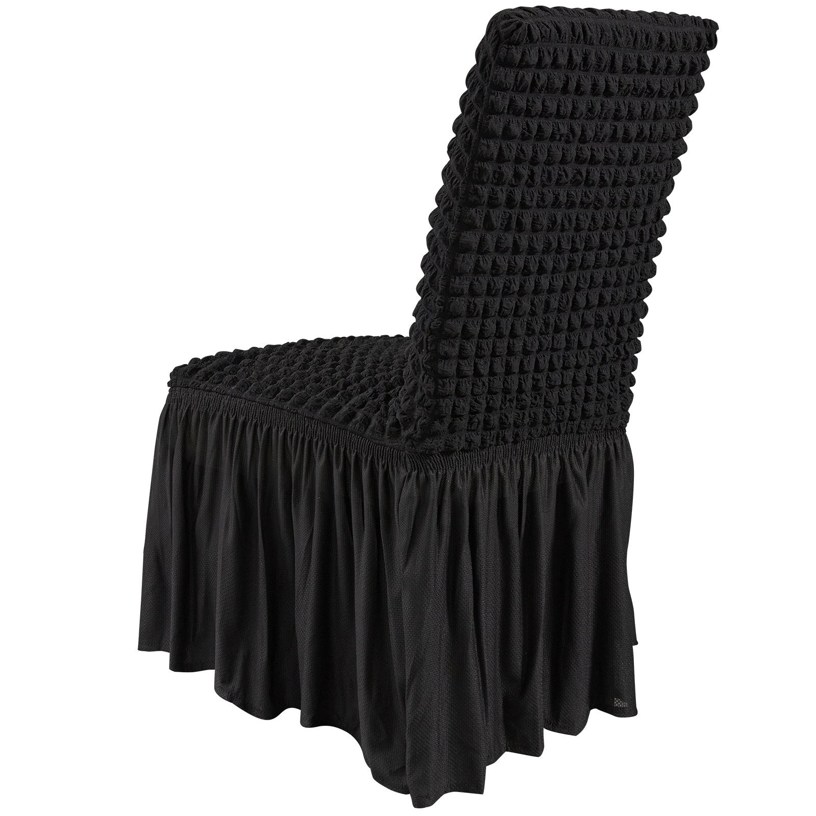 Wedding Favours: VEVOR Stretch Spandex Folding Chair Covers, Universal Fitted Chair Cover with Skirt, Removable Washable Protective Slipcovers, for Wedding, Holiday, Banquet, Party, Celebration, Dining (4 PCS Black)