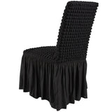 Wedding Favours: VEVOR Stretch Spandex Folding Chair Covers, Universal Fitted Chair Cover with Skirt, Removable Washable Protective Slipcovers, for Wedding, Holiday, Banquet, Party, Celebration, Dining (4 PCS Black)
