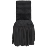 Wedding Favours: VEVOR Stretch Spandex Folding Chair Covers, Universal Fitted Chair Cover with Skirt, Removable Washable Protective Slipcovers, for Wedding, Holiday, Banquet, Party, Celebration, Dining (4 PCS Black)