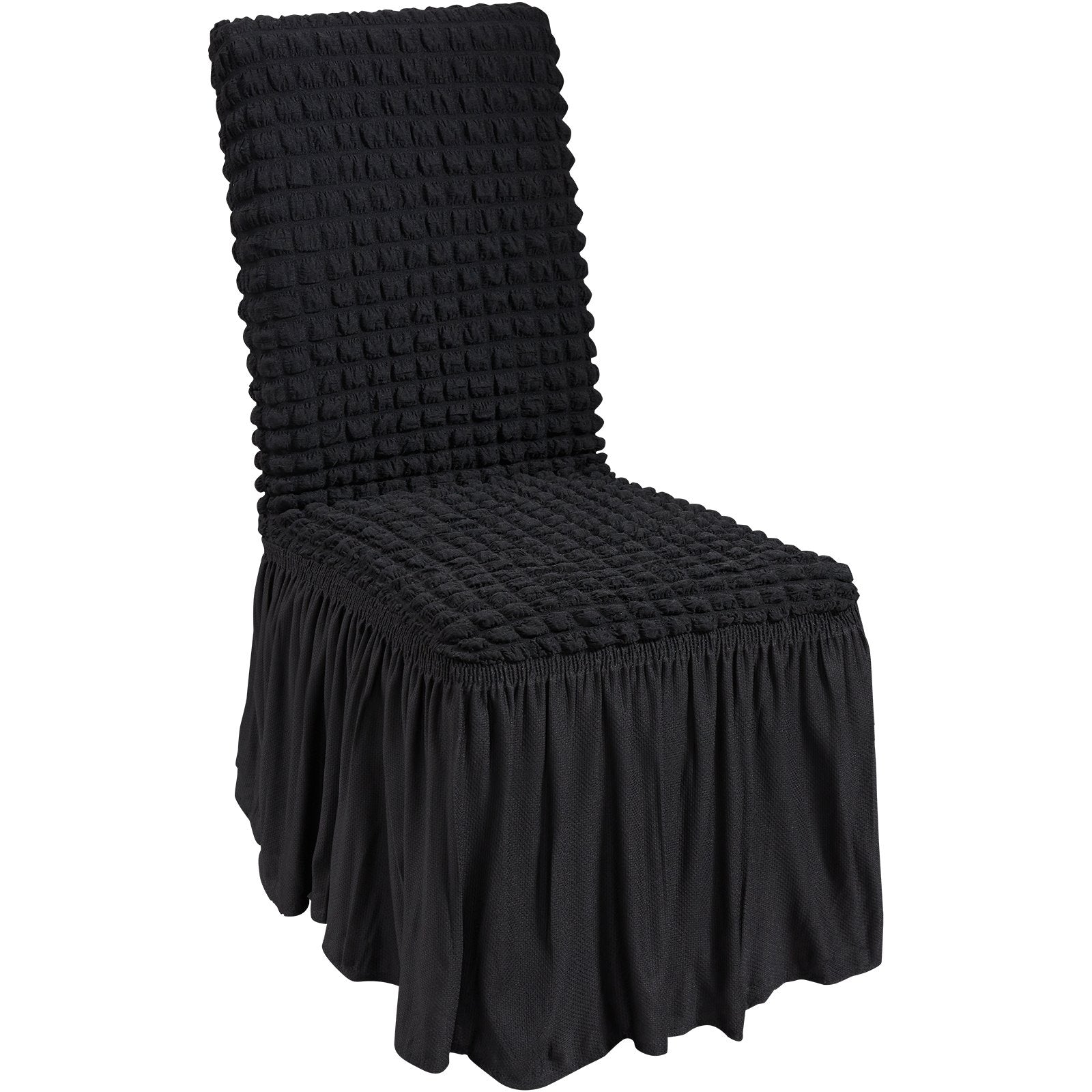 Wedding Favours: VEVOR Stretch Spandex Folding Chair Covers, Universal Fitted Chair Cover with Skirt, Removable Washable Protective Slipcovers, for Wedding, Holiday, Banquet, Party, Celebration, Dining (4 PCS Black)