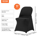 Women's Uggs & Slippers: VEVOR Stretch Spandex Folding Chair Covers, Universal Fitted Chair Cover, Removable Washable Protective Slipcovers, for Wedding, Holiday, Banquet, Party, Celebration, Dining (50PCS Black)