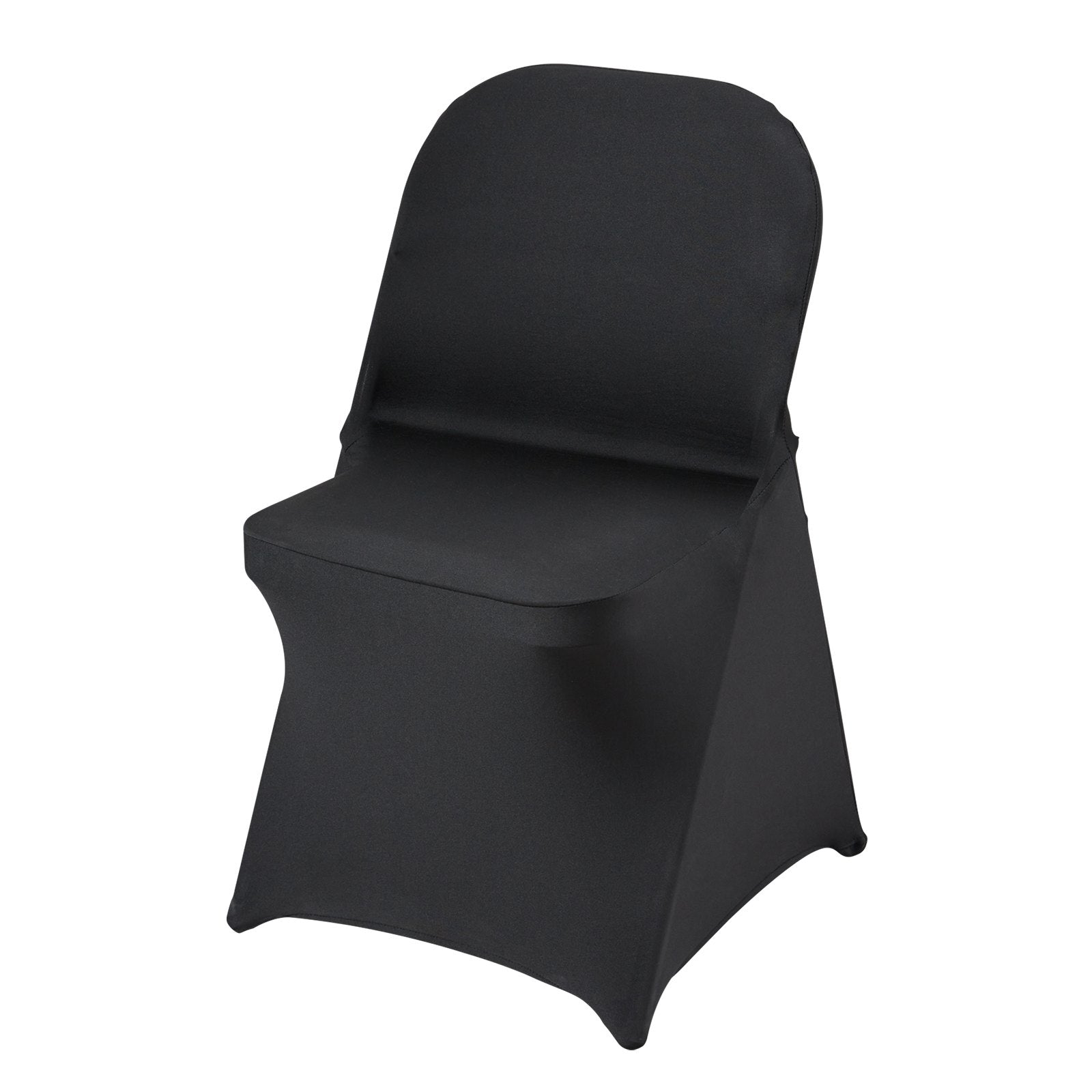 Stretch Spandex Folding Chair Covers, Universal Fitted Chair Cover, Removable Washable Protective Slipcovers, for Wedding, Holiday, Banquet, Party, Celebration, Dining (50PCS Black)