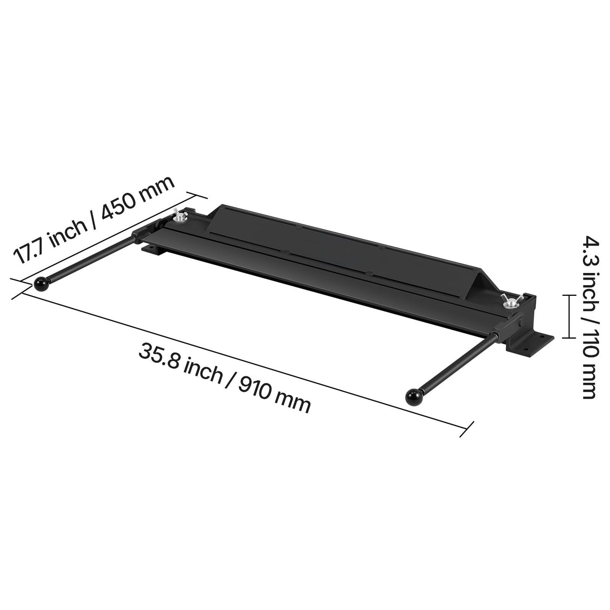 Box and Pan Brake, 762 mm Sheet Metal Bending Brake, 18-Gauge Capacity, 0-135 Degree Adjustable, Metal Bender Machine, No Wobbling, Heavy-Duty Aluminum Folder for Precise Batch Bending