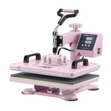 Speciality Appliances: VEVOR Heat Press Machine 12x15 in 5 in 1 with 30oz Tumbler Press T-Shirts Pink