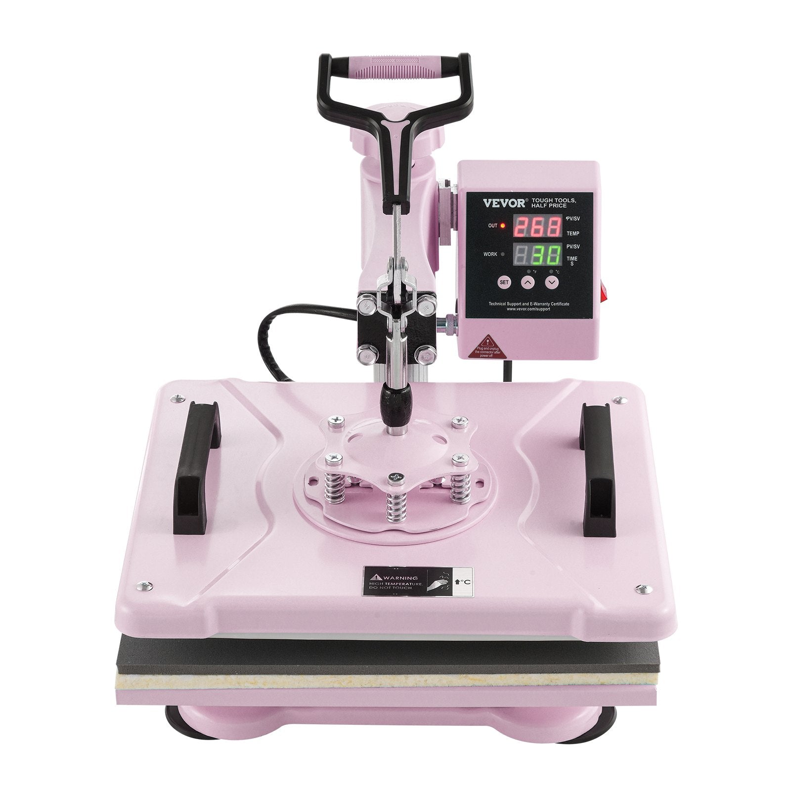 Heat Press Machine 12x15 in 5 in 1 with 30oz Tumbler Press T-Shirts Pink