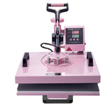 Food Warmers & Chafing Dishes: VEVOR Heat Press Machine, 15 x 15 inch, 5 in 1 Heat Transfer Machine with 30 oz Tumbler Press, 360° Swing Away T-Shirt Pressing, Digital Precise Control, for T-Shirts/Mugs/Hats/Plates, Pink