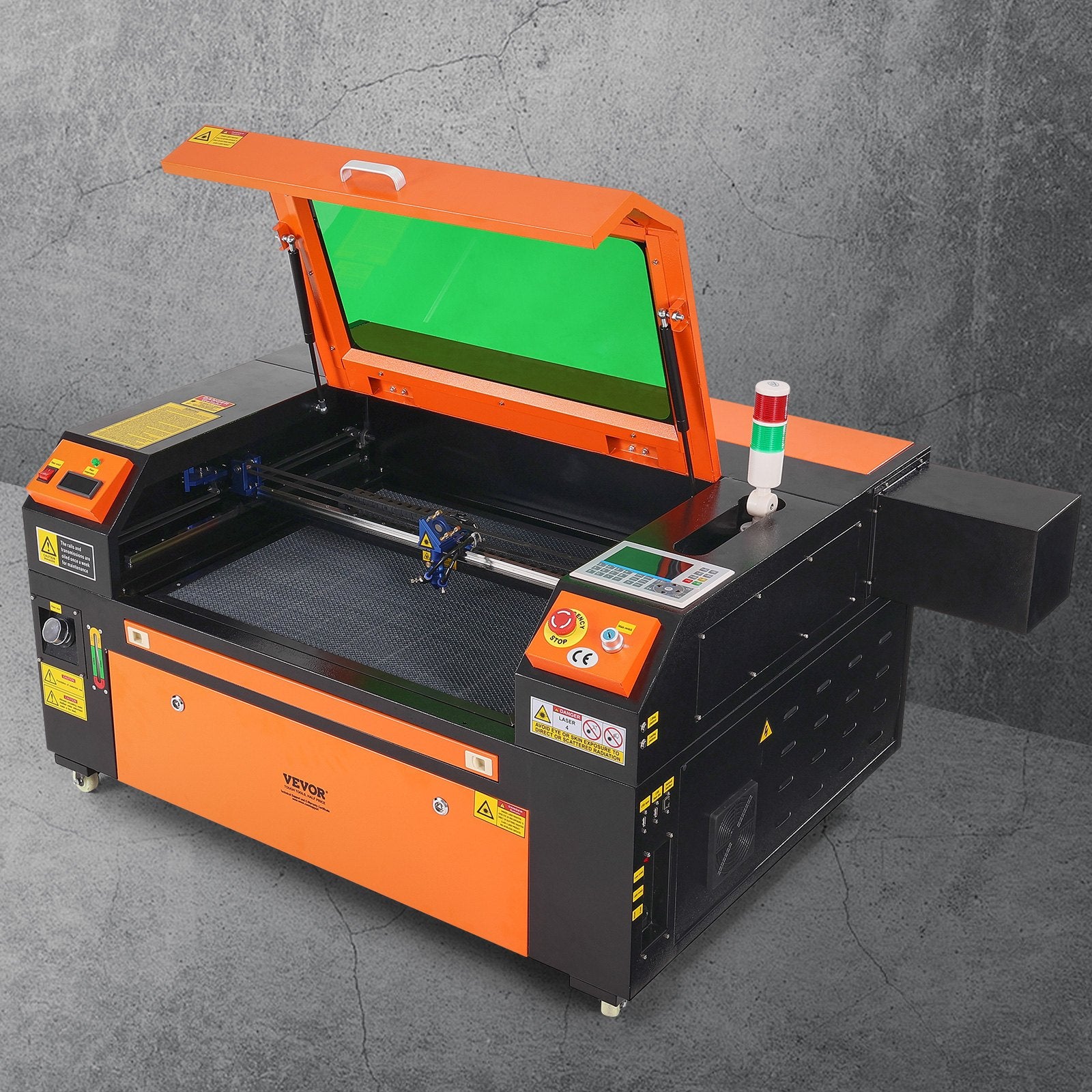 80W CO2 Laser Engraver, 500 x 700 mm, 19.7 IPS Laser Cutter Machine with 2-Way Pass Air Assist, Compatible with LightBurn, CorelDRAW, AutoCAD, Windows, Mac OS, Linux, for Wood Acrylic Fabric
