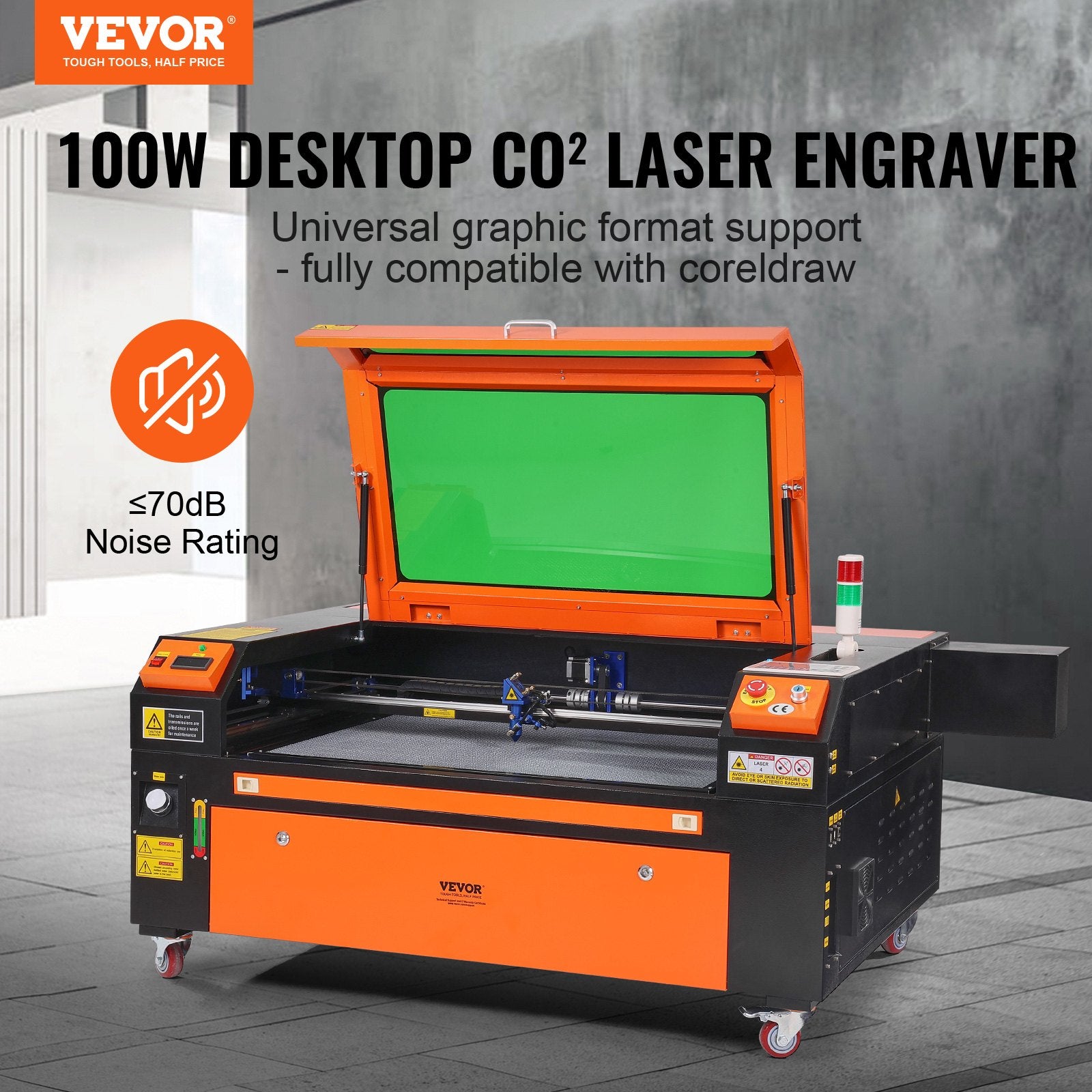 Desks: VEVOR 100W CO2 Laser Engraver Engraving Carving Print Machine 600x900 mm Workbed