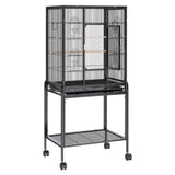 Bird Cages & Stands: VEVOR 54 inch Standing Large Bird Cage, Carbon Steel Flight Bird Cage for Parakeets, Cockatiels, Parrots, Macaw with Rolling Stand and Tray