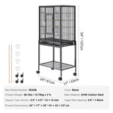 Bird Cages & Stands: VEVOR 54 inch Standing Large Bird Cage, Carbon Steel Flight Bird Cage for Parakeets, Cockatiels, Parrots, Macaw with Rolling Stand and Tray