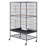 Bird Cages & Stands: VEVOR 52 inch Standing Large Bird Cage, Carbon Steel Flight Bird Cage for Parakeets, Cockatiels, Parrots, Macaw with Rolling Stand and Tray