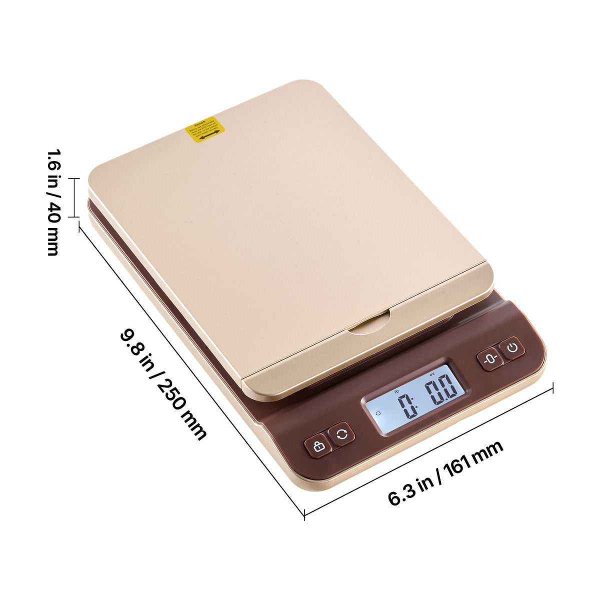 Digital Shipping Postal Scale, 2 g High Accuracy, 40 kg Postal Scale with Hold/Tare/Auto-off Function, Flip Holder Design & Easy Calibration, Fit for Home and Office Use, Battery Included