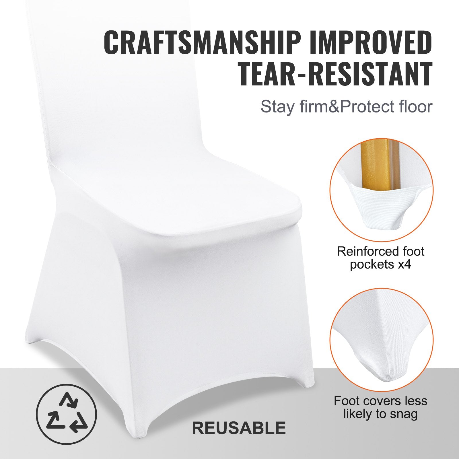 Women's Uggs & Slippers: VEVOR Stretch Spandex Folding Chair Covers, Universal Fitted Chair Cover, Removable Washable Protective Slipcovers, for Wedding, Holiday, Banquet, Party, Celebration, Dining (30PCS White)